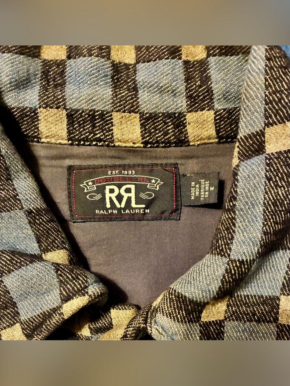 DOUBLE RL RALPH LAUREN RRL COTTON SHIRT/ JACKET- MEN’S SIZE MEDIUM - Picture 7 of 12